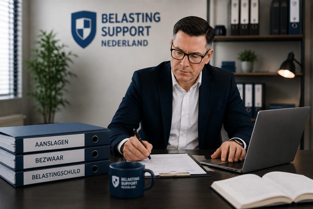 Adviseur van Belasting Support Nederland aan het werk aan een dossier